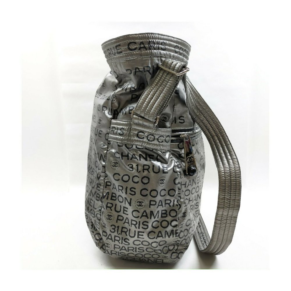 authentic Chanel Shoulder Bag Metalic Nylon - Picture 3 of 9